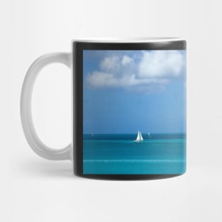 White Sailboat in Antigua Mug